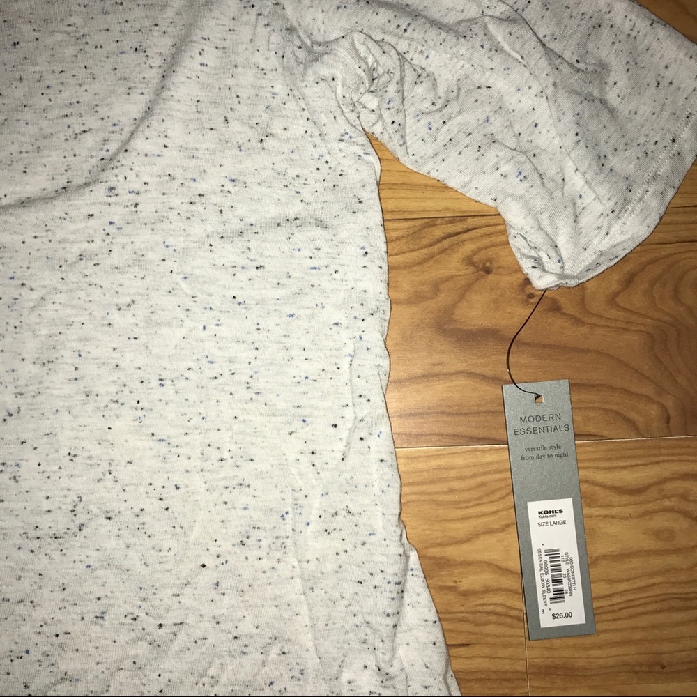 Final sale!! NWT Apt 9 Speckled lightweight T-shirt Large - Picture 3 of 4